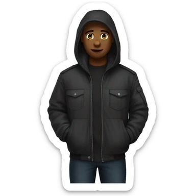 black bulletproof jacket donda sticker