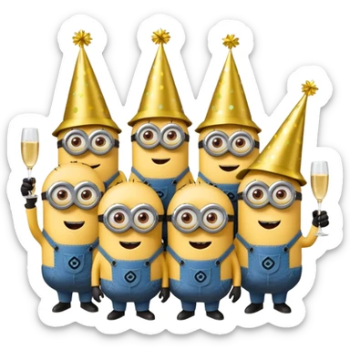 Minion party sticker