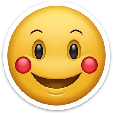 Smiley rond basique qui rougis  sticker