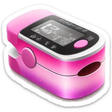 Pink ombre pulse oximeter with glitter  sticker