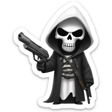 Reaper with gun sticker