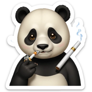 Panda smoking a blunt sticker