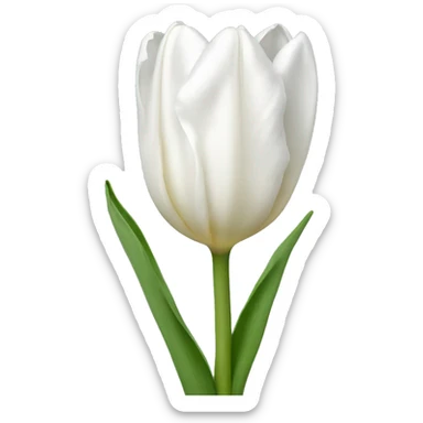White tulip emoji sticker