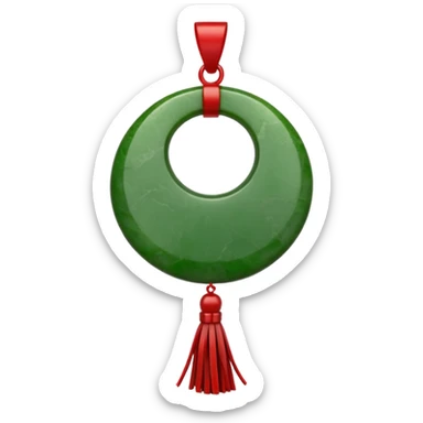 jade ade tassel pendant sticker