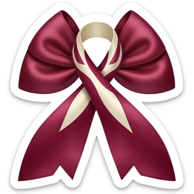 Burgundy and ivory sinus cancer ribbon sticker