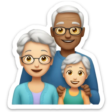 grandparents and grandchildren sticker