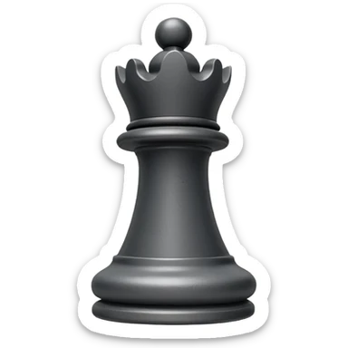 black chess pieces, rock piece sticker