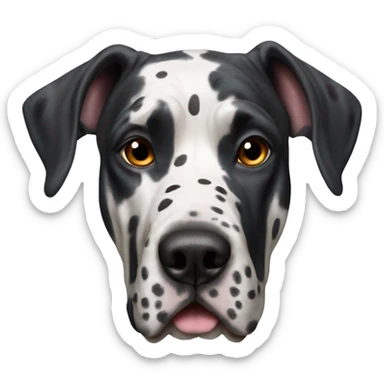 Harlequin Great Dane Dog sticker