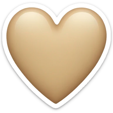 Beige heart  sticker