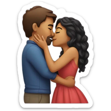 Romantic kiss sticker