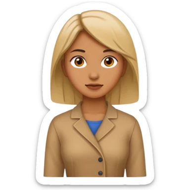 woman facing right standing sticker