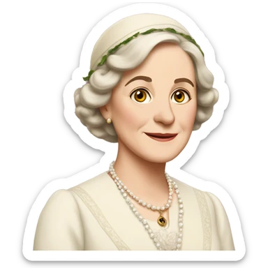 Edith Downton abbey Christmas sticker