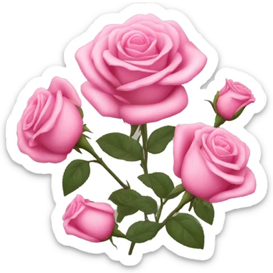 Pink roses sticker