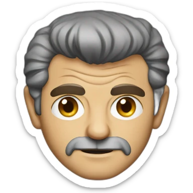 Mel Gibson portrait without smile sticker