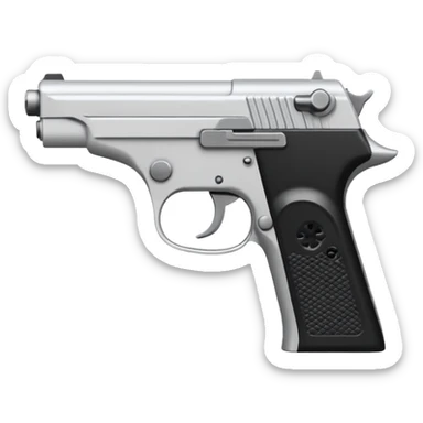 Un persona Blanco una gora de lado y una pistola sticker