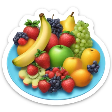 Collorfull fruit food platter sticker