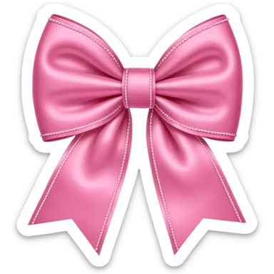 Pink cute bow sticker
