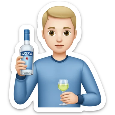 Alcoholic with vodka  sticker