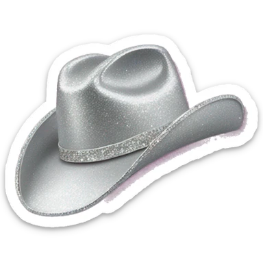 glitter cowboy hat sticker