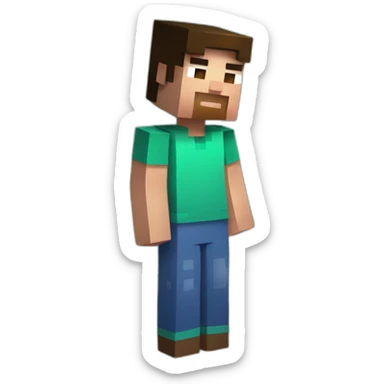 Minecraft steve pregnant holding his pregnant stomach sticker