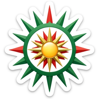 Kürdistan bayrağı sticker
