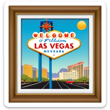 las vegas, no frame sticker