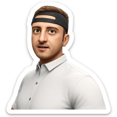 male in white shirt meme sticker