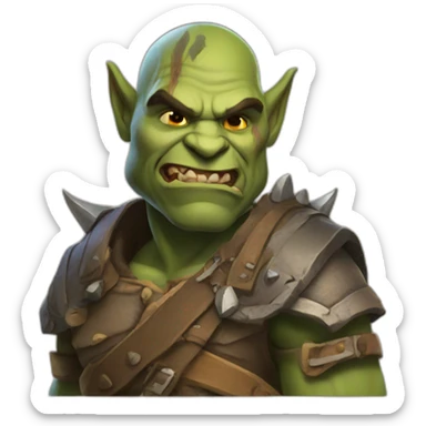 An orc flirting with you sticker