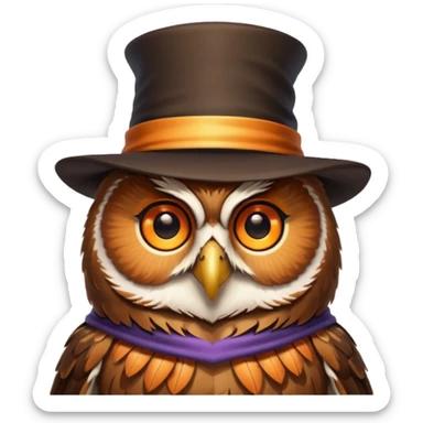 Owl with magician’s hat
 sticker