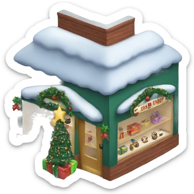 christmas gift store sticker