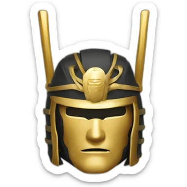 Golden samourai sticker