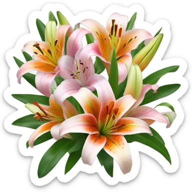 Lily bouquet  sticker