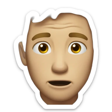 ugly white man sobbing sticker