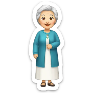 grandmother kazakh sticker