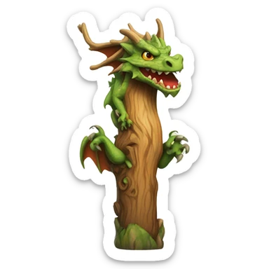 dragon wood totem sticker