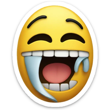 A smiley face that is suffering on the inside sticker