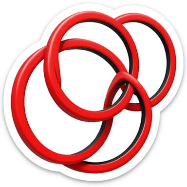 Red and black ring  sticker