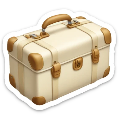 Cream colored suitcase sticker