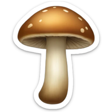 Brown mushroom sticker