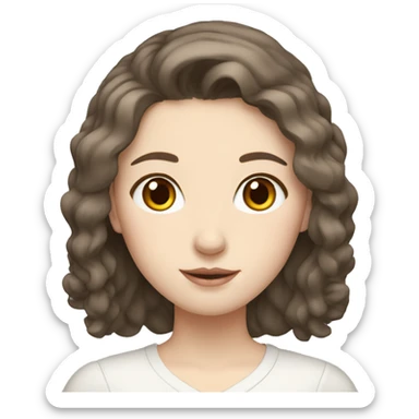 brunette white girl in south korea  sticker