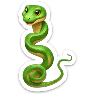 snake-with-bowtie sticker