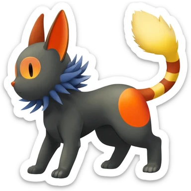 Umbreon-Jolteon-Fennekin-Sylveon-hybrid-animal-Fakémon-Pokémon-fusion sticker