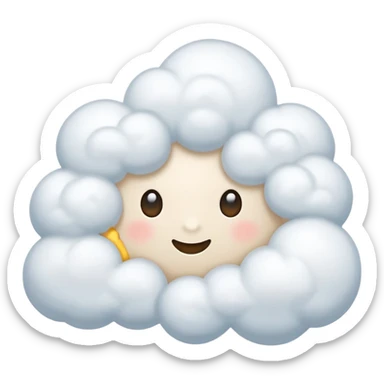 clouds things sticker