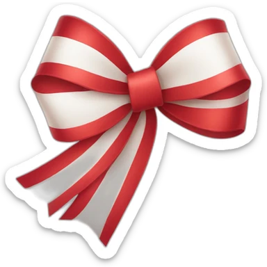 red ribbon bow sticker