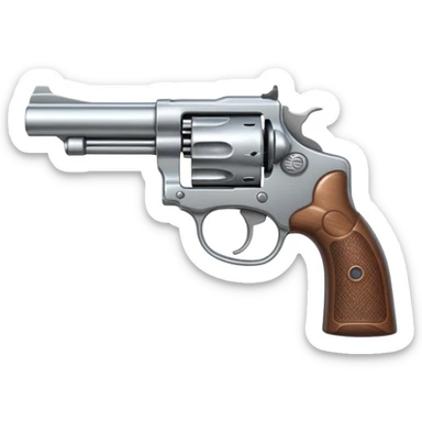 classic revolver gun emoji sticker