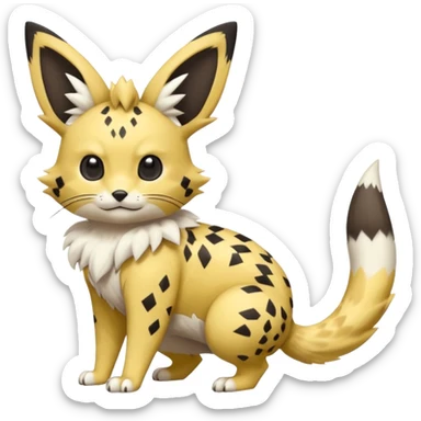 Serval-Sergal-Picchu-Minccino-Pikachu-Fakemon-Pokémon-creature  sticker