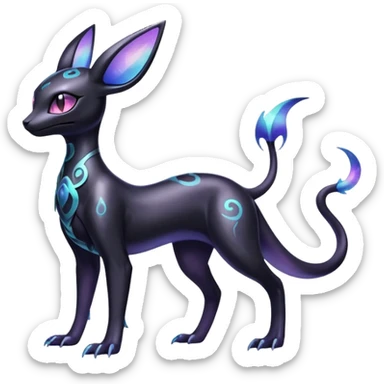 Shiny Ethereal Celestial Salandit-Umbreon-Espeon-Hybrid (Full body) sticker