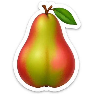 pear with red blush  sticker