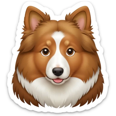 Fat shetland sheepdog sticker