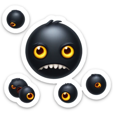Black monster with One eyeball sticker